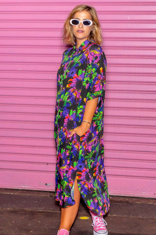 Mika Dress - Neon Floral