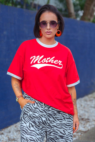 Mother Tee - Red & White