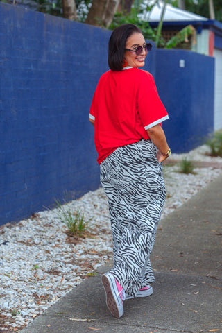 Mother Tee - Red & White