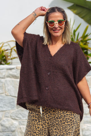 Noa Knit Vest - Coffee