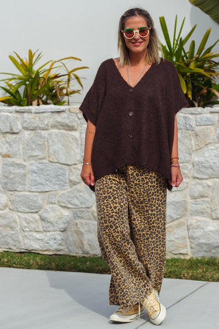 Noa Knit Vest - Coffee