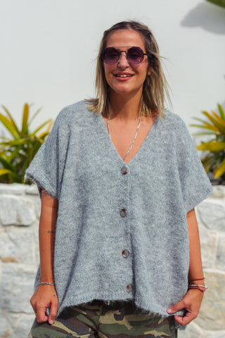 Noa Knit Vest - Grey