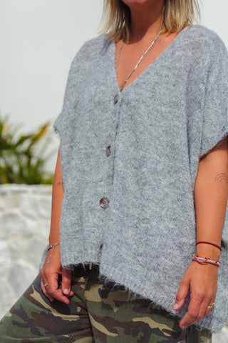 Noa Knit Vest - Grey