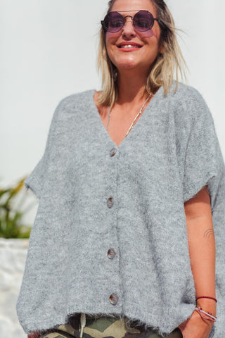Noa Knit Vest - Grey