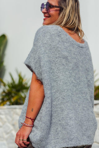 Noa Knit Vest - Grey