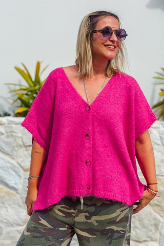 Noa Knit Vest - Pink