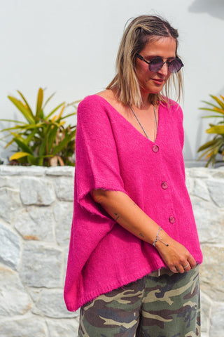 Noa Knit Vest - Pink