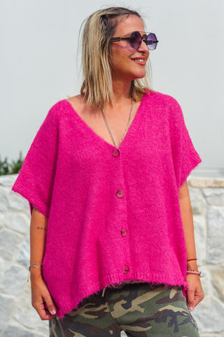 Noa Knit Vest - Pink