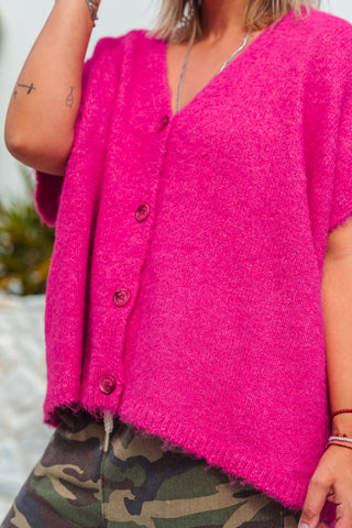 Noa Knit Vest - Pink