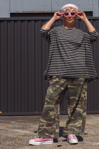 Nova Hi-Low - Mini Stripe Black & White