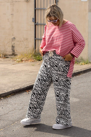 Nova Hi-Low - Mini Stripe Pink & Red