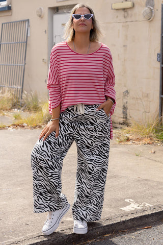 Nova Hi-Low - Mini Stripe Pink & Red