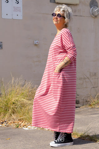 Nova Maxi - Mini Stripe Pink & Red
