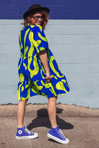 Peggy Dress - Neon Green