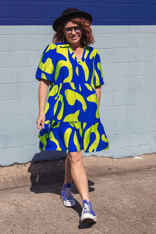 Peggy Dress - Neon Green