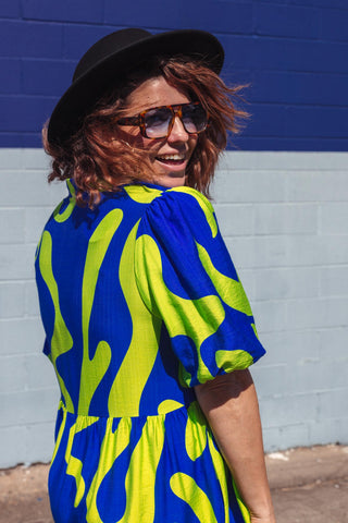 Peggy Dress - Neon Green