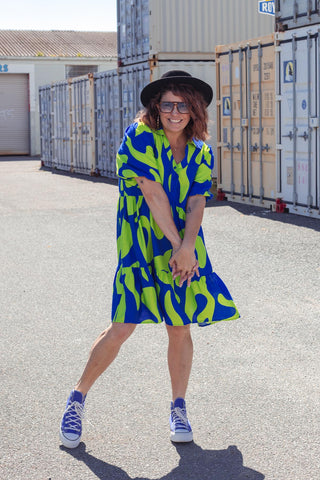 Peggy Dress - Neon Green