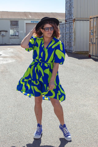 Peggy Dress - Neon Green