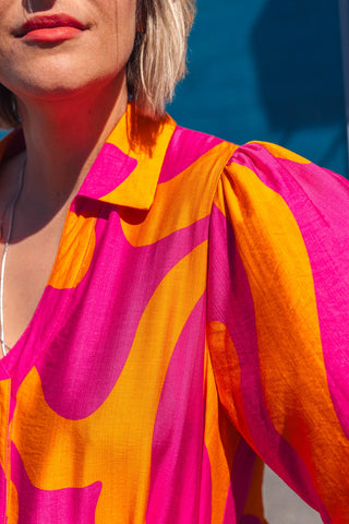 Peggy Dress - Neon Pink