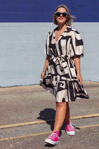 Peggy Dress - Monochrome