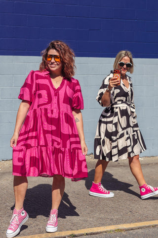 Peggy Dress - Monochrome