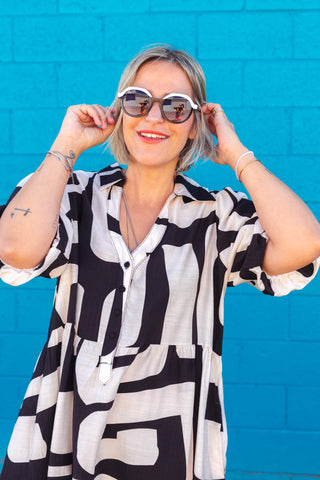 Peggy Dress - Monochrome