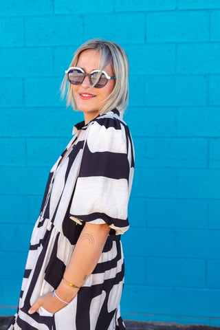 Peggy Dress - Monochrome