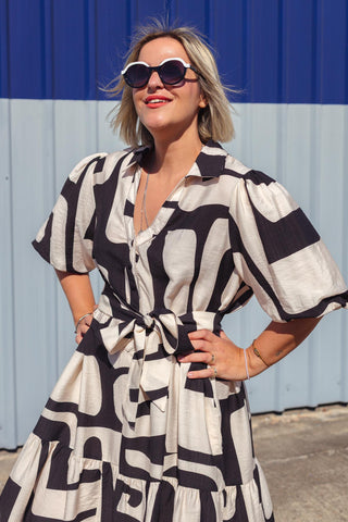 Peggy Dress - Monochrome