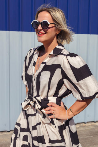 Peggy Dress - Monochrome