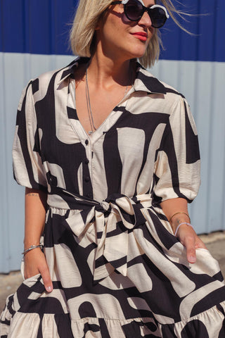 Peggy Dress - Monochrome