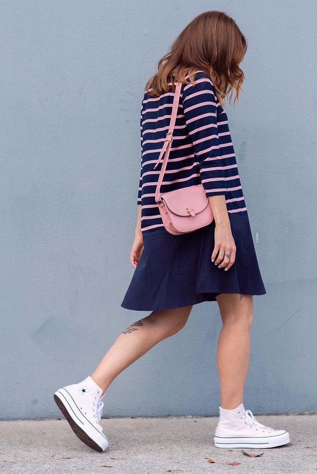 Piper Dress - Pink/Navy