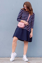 Piper Dress - Pink/Navy