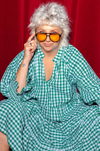 Priya Dress - Green Check