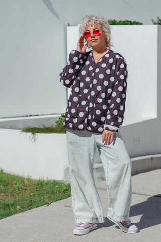 Quilted Reversible Jacket - Polka