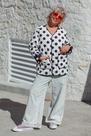 Quilted Reversible Jacket - Polka