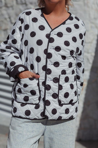 Quilted Reversible Jacket - Polka