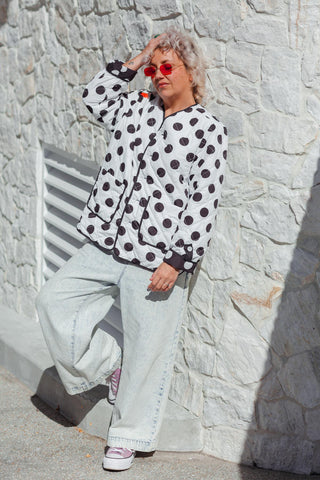 Quilted Reversible Jacket - Polka