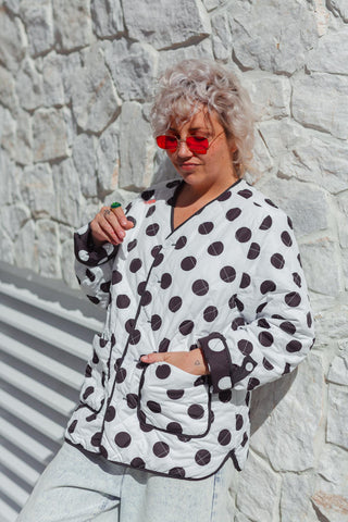 Quilted Reversible Jacket - Polka