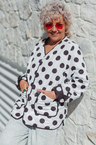Quilted Reversible Jacket - Polka