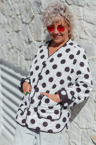 Quilted Reversible Jacket - Polka