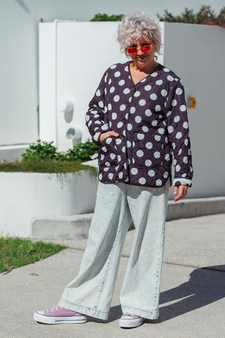 Quilted Reversible Jacket - Polka