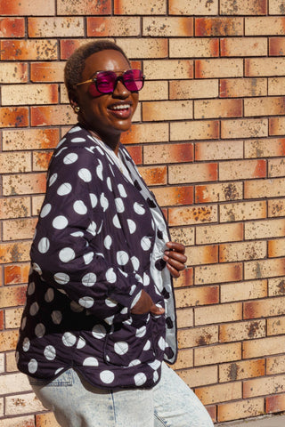 Quilted Reversible Jacket - Polka