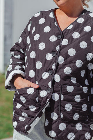 Quilted Reversible Jacket - Polka