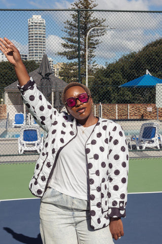Quilted Reversible Jacket - Polka