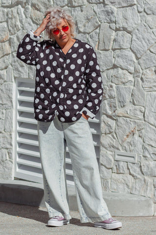 Quilted Reversible Jacket - Polka