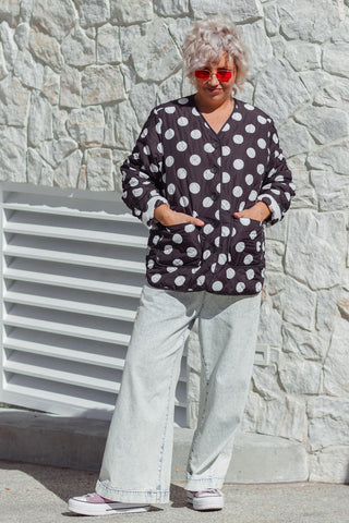 Quilted Reversible Jacket - Polka