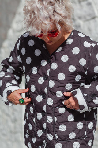 Quilted Reversible Jacket - Polka
