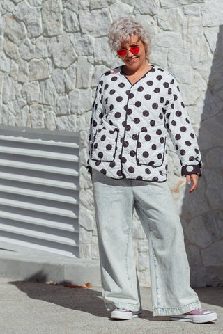 Quilted Reversible Jacket - Polka
