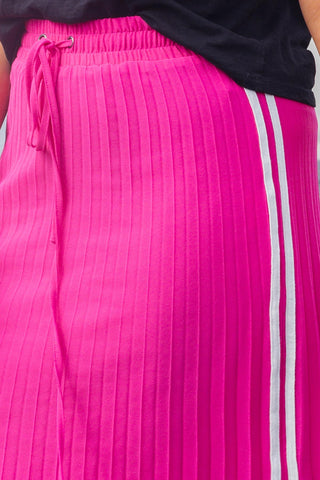Ava Pleated Skirt - Hot Pink