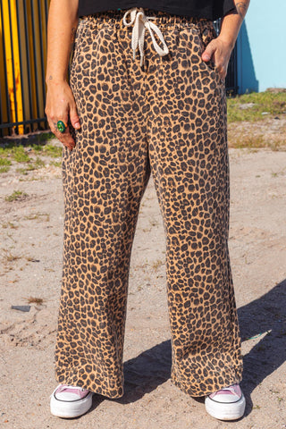 Street Denim Jeans - Leopard